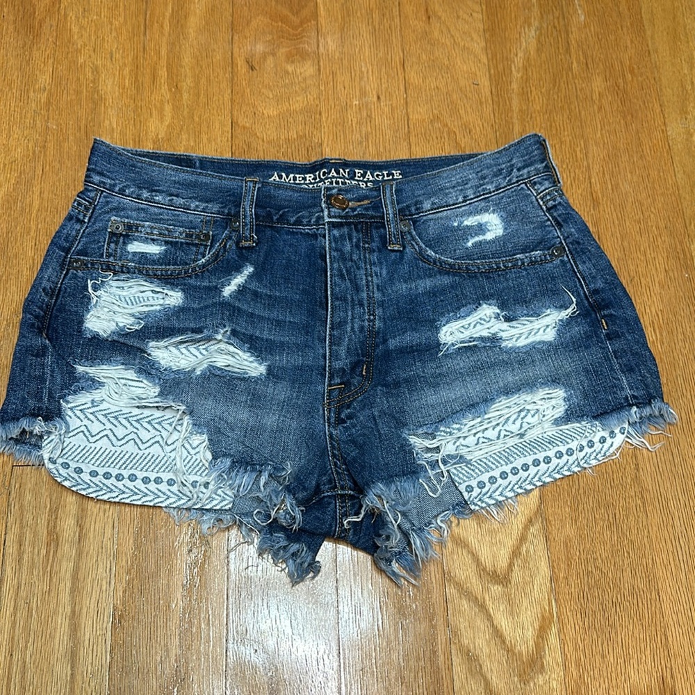 American Eagle Women's Distressed Denim Festival Shorts